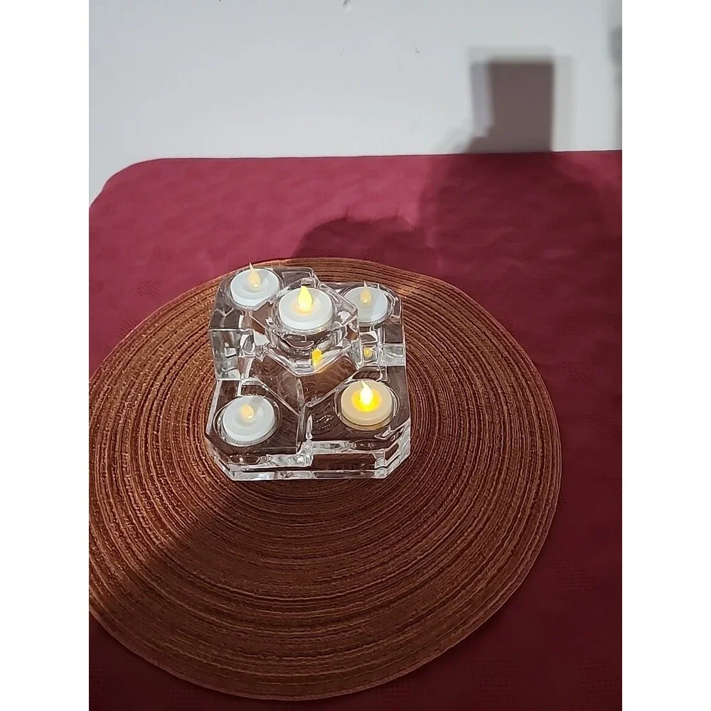 PartyLite Crystal Castle P7170 Tea Light/Votive Holder Lead Crystal Retired EUC - Picture 5 of 11